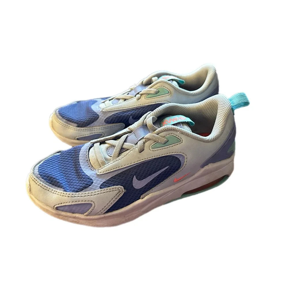 Nike‎ Air Max Kids Shoes Toddler Size 2Y Blue Teal Lace Up Sneakers